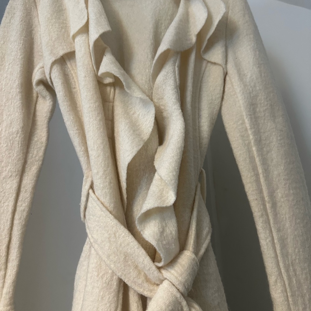 Cream Ruffled Cardigan - Picture 2 of 3